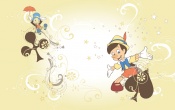 Disney Wallpaper - Jiminy Cricket and Pinocchio