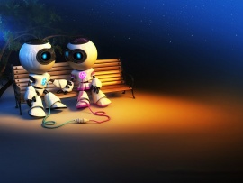 Robot Romance Wallpaper (click to view)