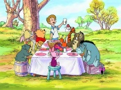Thanksgiving with Pooh and Friends Wallpaper