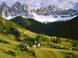 Village in Meadow Wallpaper (click to view)
